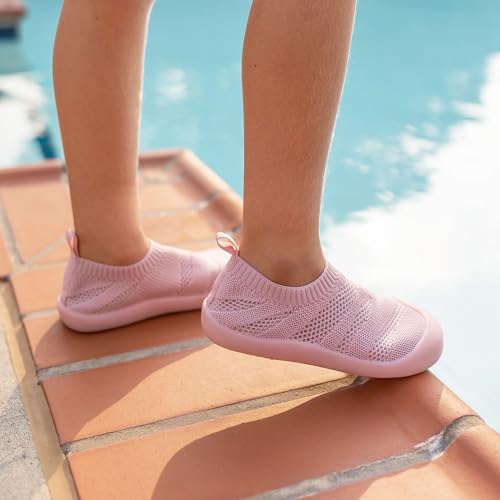 Image of JAN & JUL Slip-on Knit Shoes, Machine Washable and Lightweight Sneakers for Toddler Boys and Girls