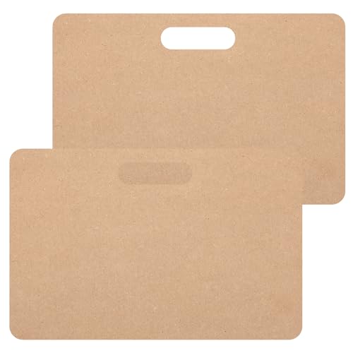2 Pcs Clay Wedging Board with Convenient Built-in Handle - 12" x 16" Portable Clay Board for Ceramics, Clay Crafts, and Pottery - Sturdy 9mm Thickness MDF Tote Board for Clay Art