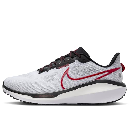 Nike Herren Vomero 17 Straßen-Laufschuh, White/Fire Red/Platinum Tint/Black, 41 EU