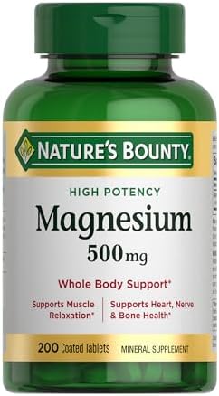 Magnesium 500 mg Tablets, High Potency Magnesium