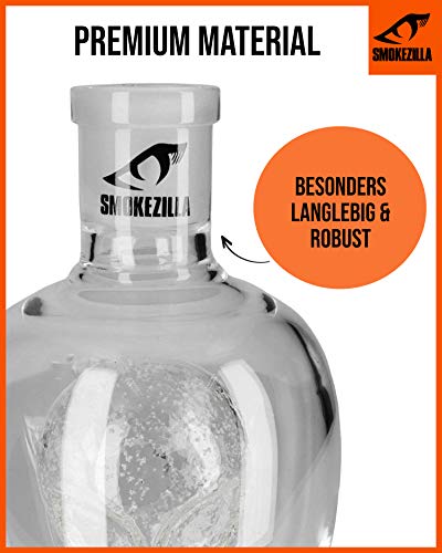 Smokezilla® Shisha Molassefänger Glow - Leuchtender Molassefänger in Alien Form - Aus Hochwertigem Glas - Hält Bowl… – Bild 3