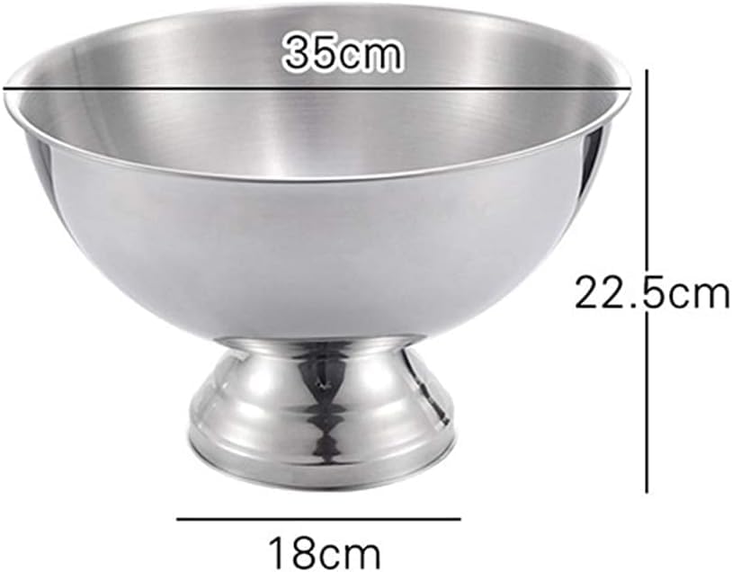 Cubo de hielo de acero inoxidable, enfriador de champán de metal duradero para uso doméstico y decoración