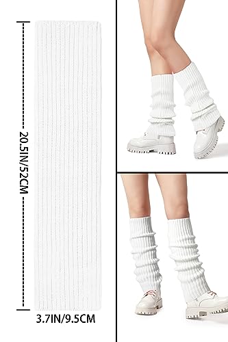 Clothirily Leg Warmers, Fashion Knit Neon Leg Warmers for Women 80s Sports Party Yoga Accessories3