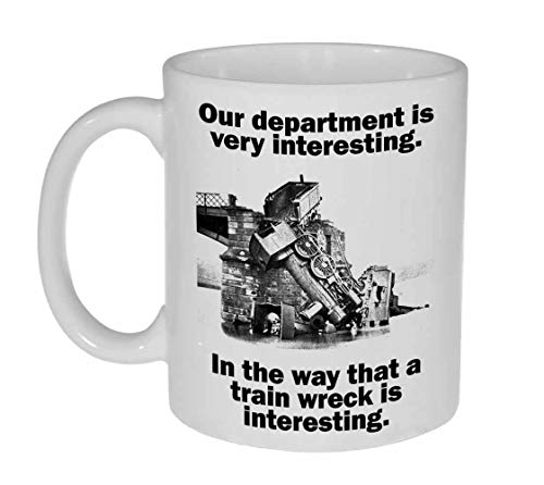 Amazon.com: Train Wreck of a Department Funny Coffee or Tea Mug