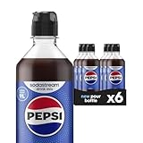 SodaStream Flavours Pepsi Sparkling Drink Mix, Soda & Fizzy Drink Maker Concentrate, Original Recipe, Just Add Sparkling Water, Official Cola x SodaStream Syrup - 6 x 440ml Multi Pack