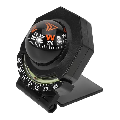 PartyKindom New 2-in-1 Car Compass Slope Gauge Marine Compass Dash Mount Accurate Navigation and Portability