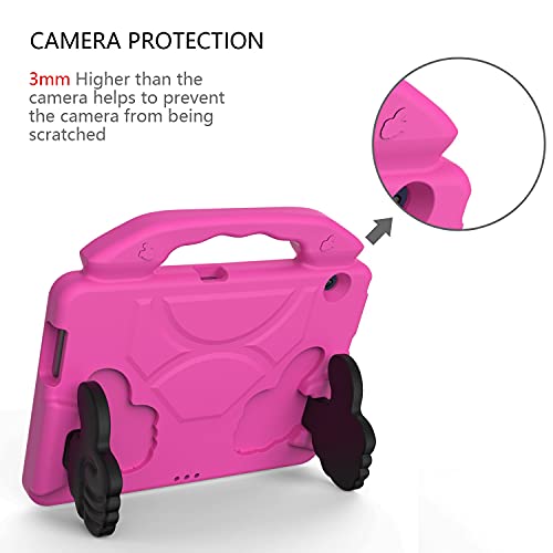 Jiba Tablet Pc Case For Huawei Mediapad T3 10 9.6" Tablet Case For Kids Shockproof Lightweight Eva Dropproof Impact Resistance Protective Handle Stand Cover Tablet Pc Bag (Color : Rose Red) #TOP4