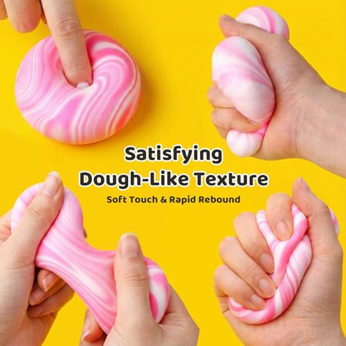 LOVESTOWN Squishy Stress Ball, 2.5" Assorted Colors Dough Fidget Toy - image 2