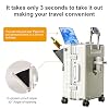 Carry on suitcase Zipperless Luggage,Polycarbonate Aluminum Hard Shell, Expandable Carry-On Suitcase with Spinner Wheels, 20 Inch Cabin