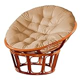● Este cojín Papasan, cojines para sillas tipo hamaca de huevo, tiene una estructura acolchada, diseñada para ser justa, ni demasiado suave, ni demasiado plana. Correas fijas en la parte posterior, no se deforman fácilmente.