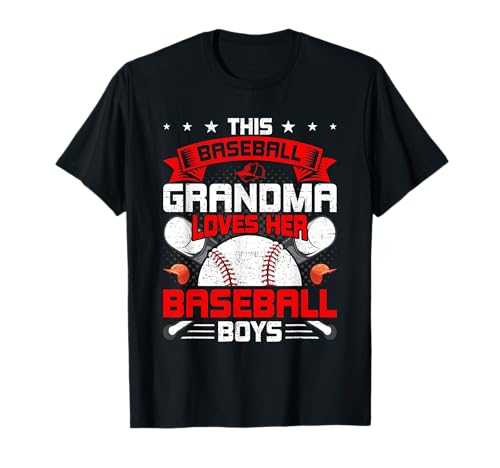 Questa nonna di baseball ama i suoi ragazzi di baseball Maglietta