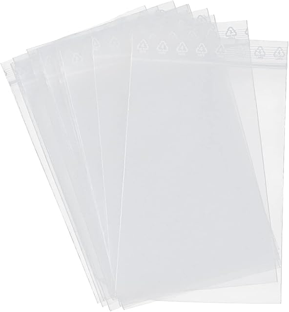 Anstore 100 Grip Seal Bags 10x15 cm, Small Clear Plastic Bags, Resealable Storage Pouches, Poly Zip Lock Bags, Perfect for Kitchen Storage Jewellery Small Cookies and Sweets, 4X6 inch