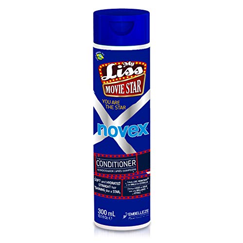 NOVEX My Liss Star Conditioner 300ml/10oz - Enhanced with a mix of oils (Sleek Straight Effect)