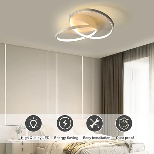 Plafonnier LED moderne à intensité variable 32W 40W avec télécommande acrylique