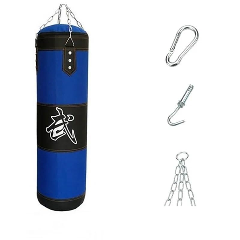 Sacco Boxe Sacco da boxe for allenamento di boxe, sacco di sabbia vuoto appeso, lotta karate fitness, con fibbia a gancio a catena in metallo Sacco Da Box