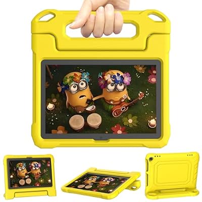 DJ&RPPQ Kids Case,Case for iPaDJ&RPPQ Kids Case,EVA Strong Anti Drop is Suitable for 10 inch Tablet. Not Compatible with Ipad 10in Tablet Yellow
