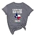 Zldhxyf Top A Fascia Donna Maglietta da Donna Survived Texas Maglietta Strong I Snovid 2021 Camicetta da Donna Apocalypse da Uomo Blusa Elegante Velluto