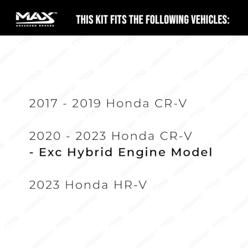 Image of MAX Advanced Brakes - Front Brake Kit For 2017-2023 Honda CR-V (Gas Engine), 2023 Honda HR-V| Carbon Ceramic Brake and Rotor Kit| Daily Performance Geomet Coated Cross-Drilled Brake Rotors