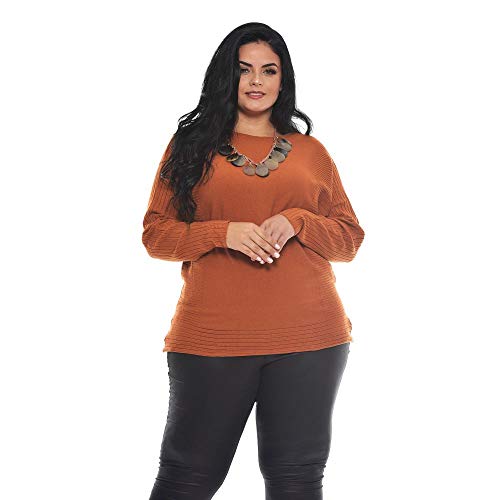 Blusa Plus Size De Tricot Com Textura Trfpi80555 VINHO GG