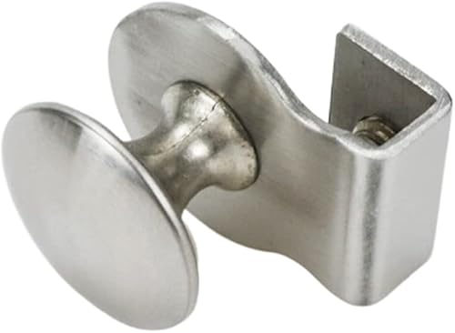 Miniatura 5 de Bitray Manijas de puerta de cristal para ducha, clips de abrazadera, clip de puerta de vidrio plateado, manija de tirador para 0.197-0.315in de