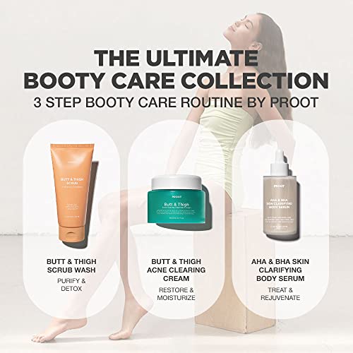 Butt Scrub Wash And Butt Acne & Ingrown Hair Treatment Serum | Aha & Bha Butt Acne And Ingrown Hair Treatment For Bikini Area | Get Rid Of Butt Acne, Ingrown Hair, Back Acne, Strawberry Legs #TOP3