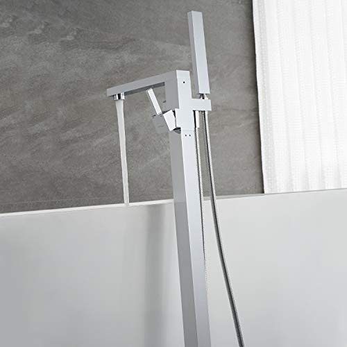 Artiqua Freestanding Bathtub Faucet Tub Filler Chrome Floor Mounted Brass Bathroom Faucets With Handheld Shower #TOP4