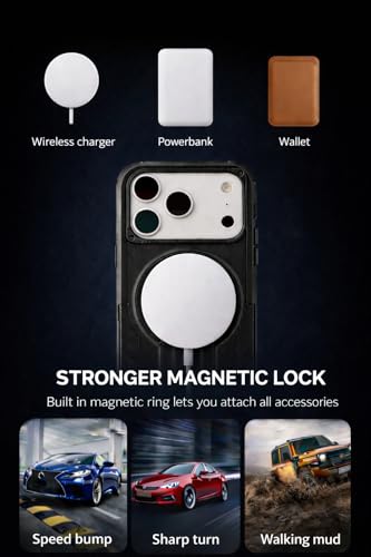 Image of Vanta MagSafe Compatible Back Cover Case for iPhone 17 Pro | Military Grade Shockproof Protection with Built-in Kickstand