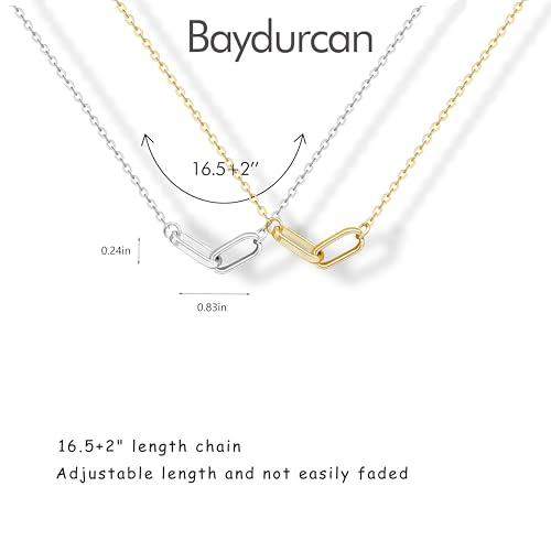Baydurcan Silver Necklace for Women Evil Eye Ankh Bow Necklace for Friends Sister Birthday Just Because Christmas Gifts2