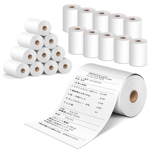 20巻入 レジロール 感熱紙 ロール 58mm レシートロール サーマルロール紙 感熱ロール紙 58mm幅×40mm外径×12mm内径 芯あり ハンディターミナル・モバイルプリンタ用