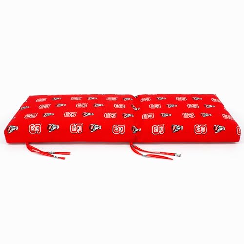 Image of College Covers Everything Comfy North Carolina State Wolfpack 2 Piece Chair Cushion