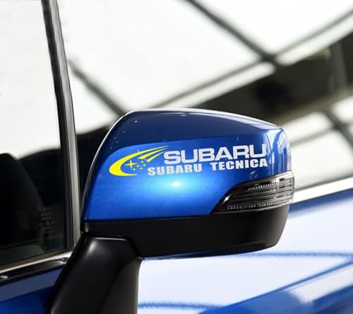 スバル ドアミラー ステッカー レヴォーグ WRX アウトバック STI BRZ フォレスター G4 クロスオーバー XV カッコいい 耐熱 反射 防水 (ぎんはく)のサムネイル