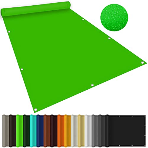 Voile d'ombrage rectangulaire 3.5x6m vert tendre en polyester imperméable - 2