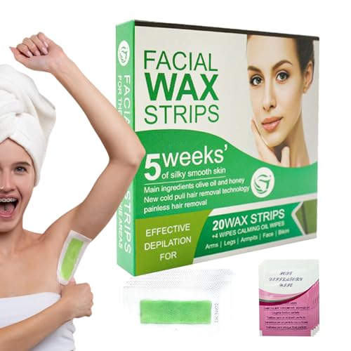 Tiras Depilatorias Faciales,Tiras Para Labio - Algodón Natural Suavizante Rápido Para Piel Sensible Mujer Mano Pierna Pecho