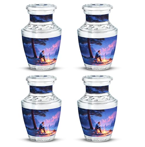 Image of Cowboys Urn Memorial Urn Human Ash 3 Inch 4 Qty | Small Urns for Human Ashes Cremation Urns for Men & Women