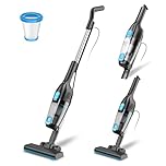 Aspirapolvere con Filo, Scopa Elettrica con Filo Potente 20Kpa 600W, 3 in 1 Aspirapolvere Portatile con Cavo Lungo 5m, Aspirapolvere senza Sacco Leggero Antigroviglio per Peli di Animali Tappeti