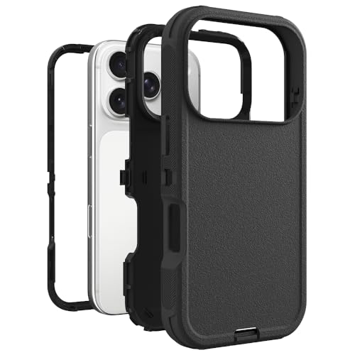 Image of Rugged Case Compatible with iPhone 17 Pro Max | Heavy-Duty Shockproof Protective Cover, Black