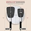 Unicook 2 Pack Flexible Silicone Spatula, Turner, 600F Heat Resistant, Ideal for Flipping Eggs, Burgers, Crepes and More, Black #5