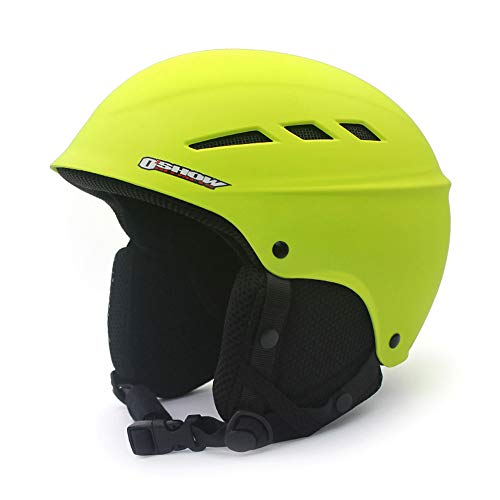 Mangen Ski Helmet Snowboard Helmet Skiing Snow Sports Helmet Outdoor Skiing Helmet (Yellow, Kids S (52CM-56CM))