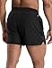 MIER Mens 3 Inch Athletic Running Shorts with Liner Dry Fit Lightweight Workout Gym Lined Shorts with Pockets, Black, L