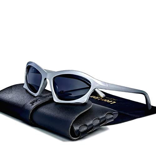 LeonLion Sunglasses Womens Trendy Wrap Y2k Around Sun Glasses For Men Sport Sunglasses Vintage Shades Bat Retro Eyeglasses2