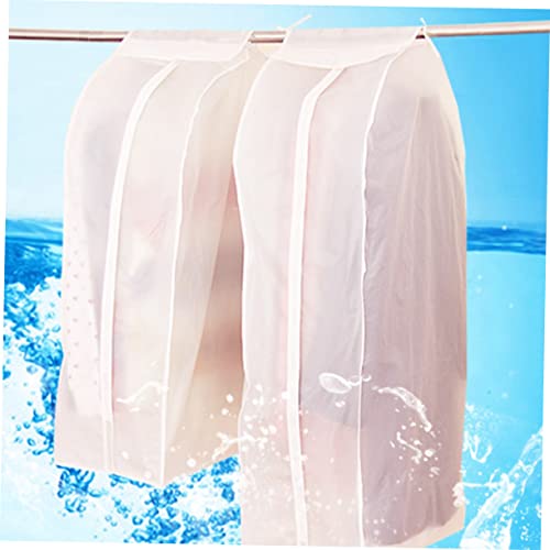 Cabilock 1Pc Thickened Clothing Cover Water Resistant Garment Storage Bag Crease Design Convenient Zipper Opening for Travel and Home Use2