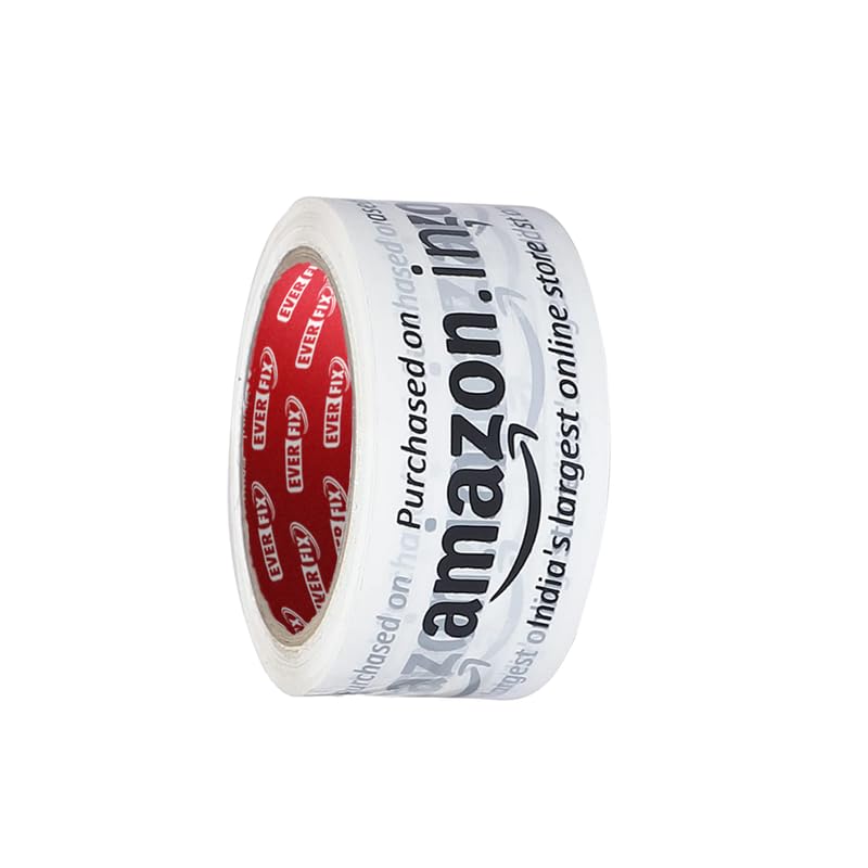 Image of BOPP Packaging Amazon White Tape | Cello | 48mm / 2 inch Width | BOPP Industrial Packaging Tape for E-Commerce Box Packing, Office and Gift Wrapping & DIY | 65 Meter Pack of 6