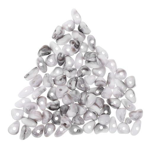Uonlytech 1 cuentas de grava Elaboración Rosario espaciador diminuto adulto cuentas decorativas perlas de joyería collar de perlas encanto de cuentas sueltas cuentas de encantos Vidrio