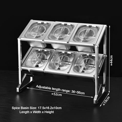 Organizador de especias expandible, dispensador de encimera para condimentos y salsas, solución de almacenamiento de cocina y buffet