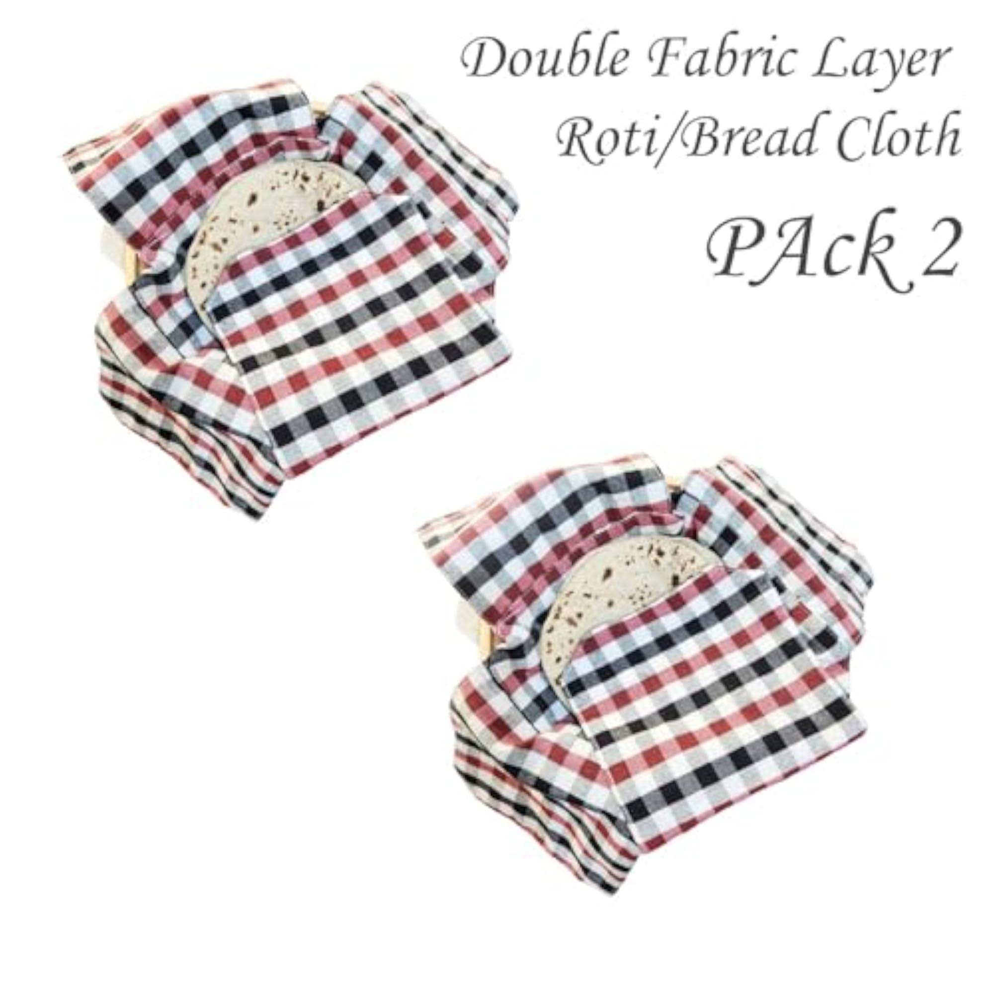 Cotton Double Layer Roti Clothes Wrap with Flaps