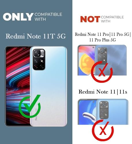 Image of Jkobi Lifetime Anti-Yellow Clear Back Case Cover for Xiaomi Redmi Note 11T 5G (Sleek Hard Crystal | Shockproof and Camera Protection)
