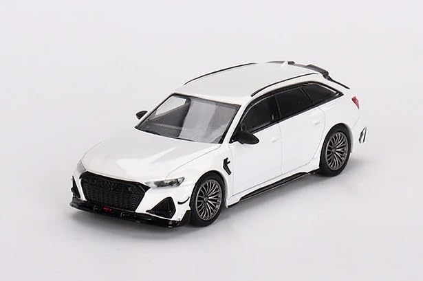 Truescale Miniatures Mini GT 1:64 Scale ABT RS6-R Glacier White Metallic (LHD) MGT00701-L Diecast Collectors Model Car