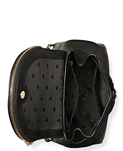Kate Spade Leila Medium Flap Backpack Tote Bag Black Soft Leather #TOP3
