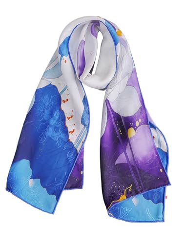 Écharpe en soie double face HangErFeng jacquard luxe pour femme