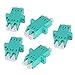 Produktbild UEETEK 5 PCS LC weiblich zu LC weiblicher Faser-Koppler LC-LC Duplex-Konverter-Optikfaser-Adapter/Adapter-Verbindungsstück für OM3 / OM4 (hellgrün)